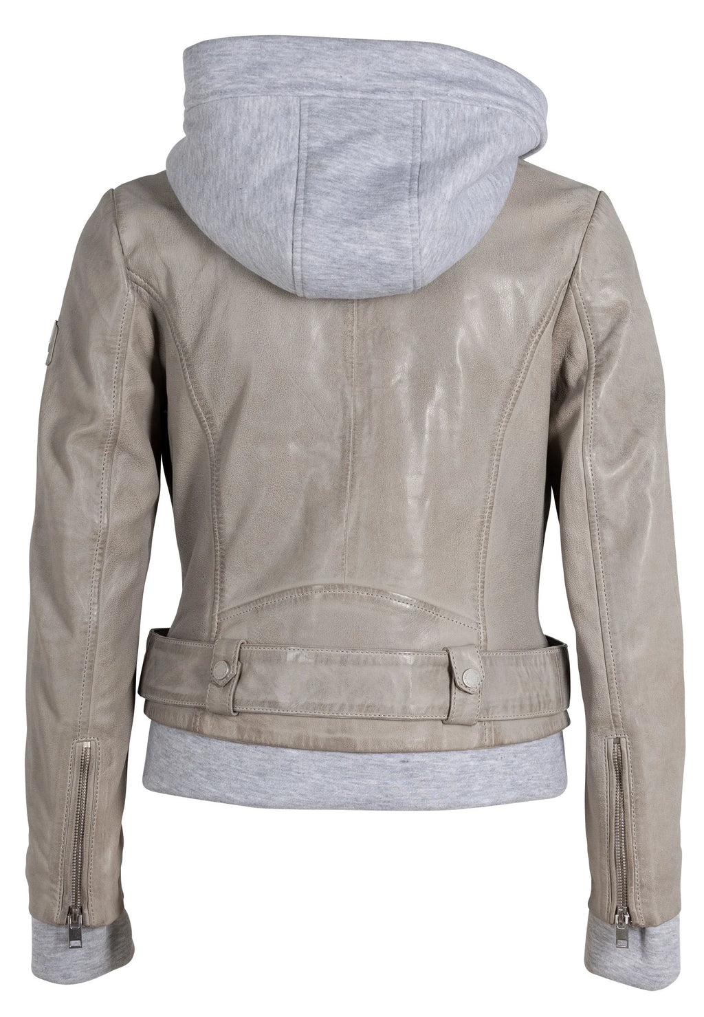 Freda RF Leather Jacket, Silver Grey