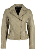 Veste en cuir Raizel RF, couleur sauge