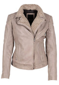 Veste en cuir Jenja CF, couleur pierre