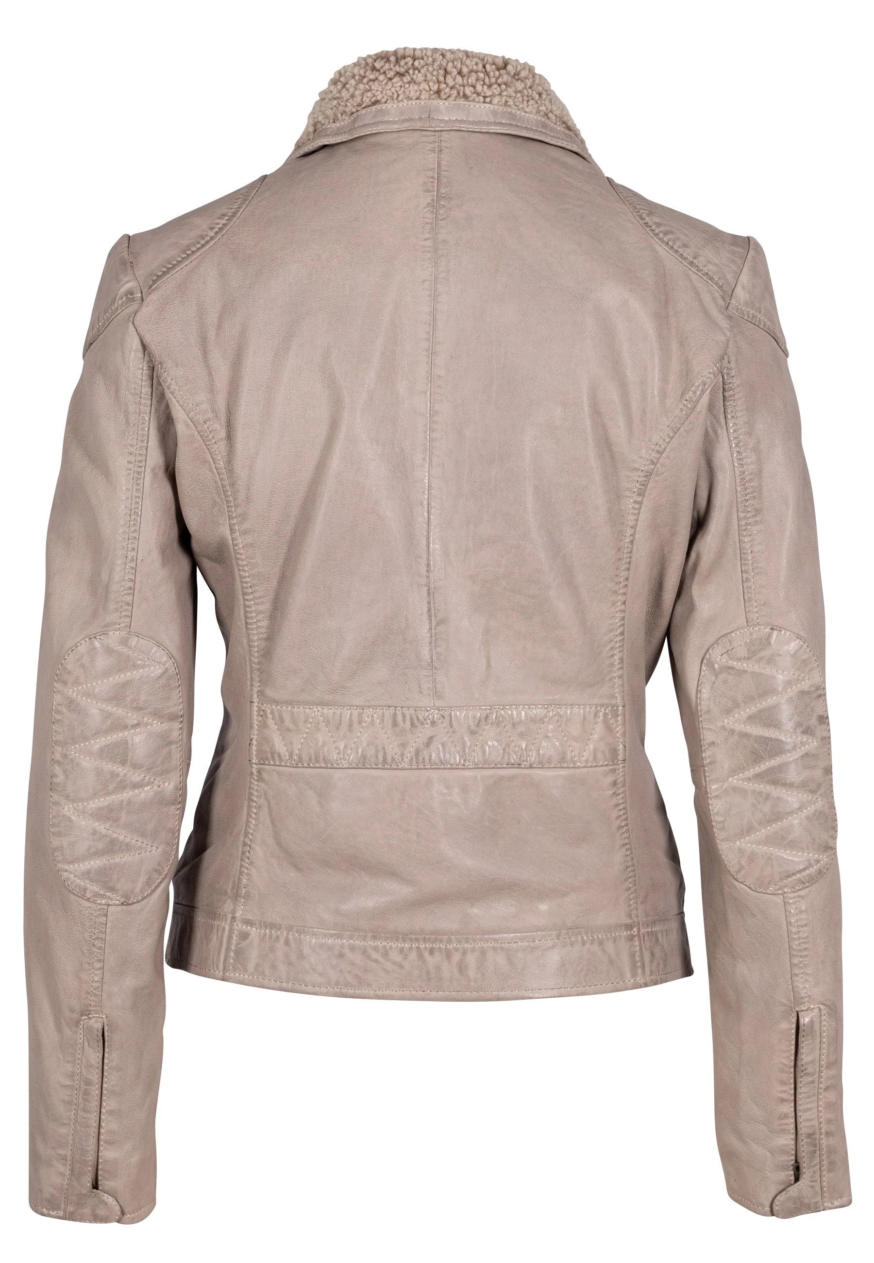 Jenja CF Leather Jacket, Stone