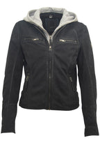 Lisa RF Leather Jacket, Indigo