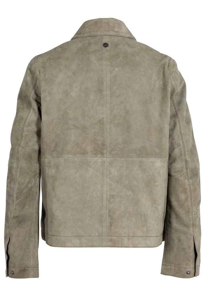 Yaima CF Leather Jacket, Light Sage