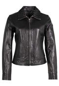 Veste en cuir Lusan RF, noire