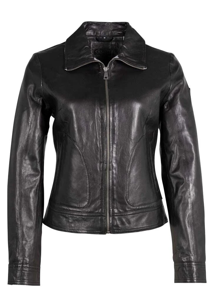 Lusan RF Leather Jacket, Black