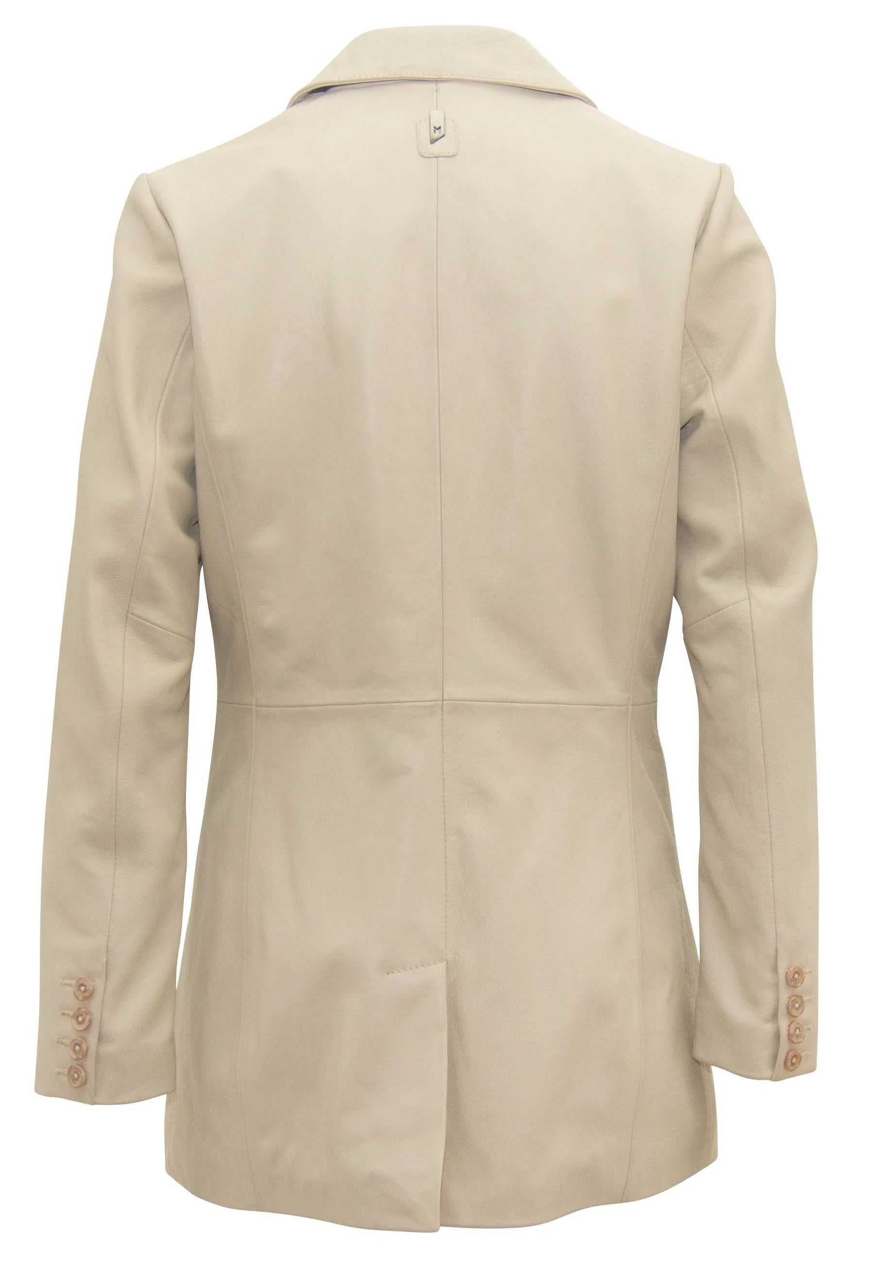 Aurela CF Leather Blazer, Ivory