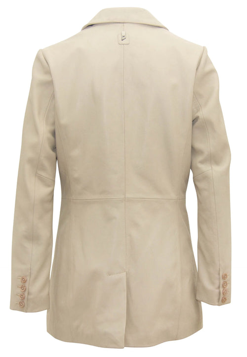 Blazer en cuir Aurela CF, Ivoire