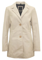 Aurela CF Leather Blazer, Ivory