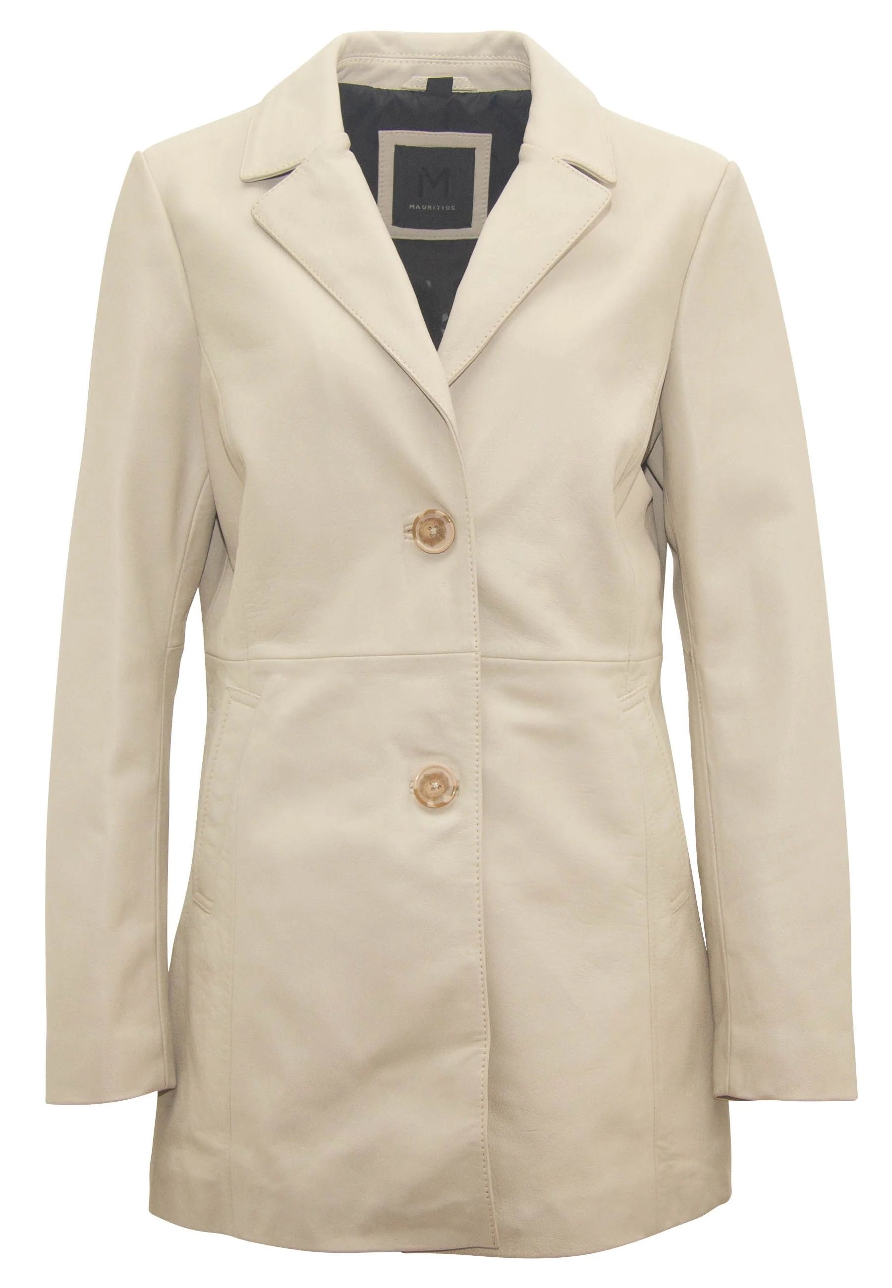 Aurela CF Leather Blazer, Ivory