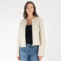 Hillary CF Leather Jacket, Ivory