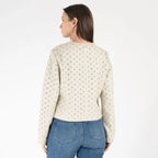 Hillary CF Leather Jacket, Ivory