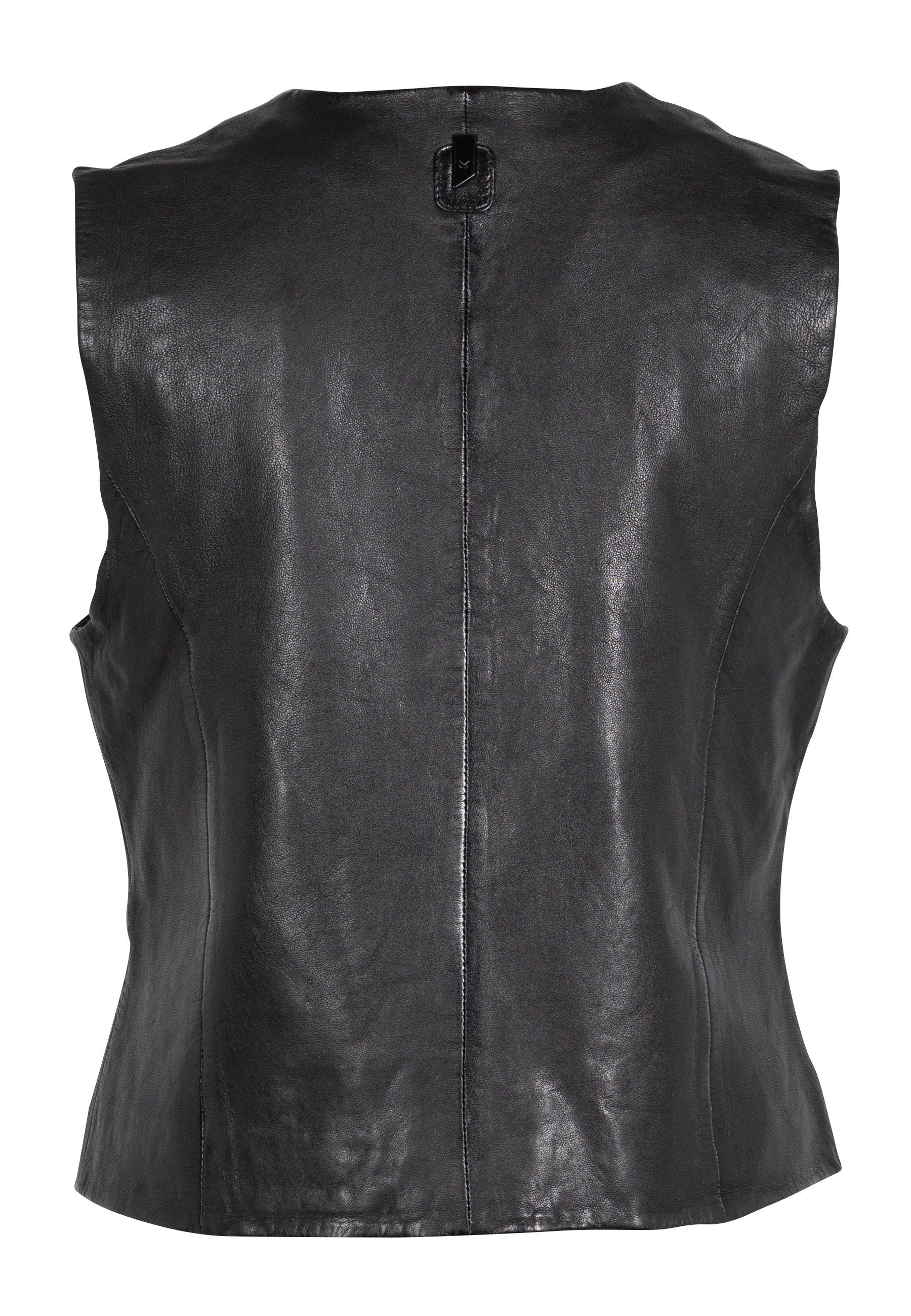 Kiralee RF Leather Vest, Black