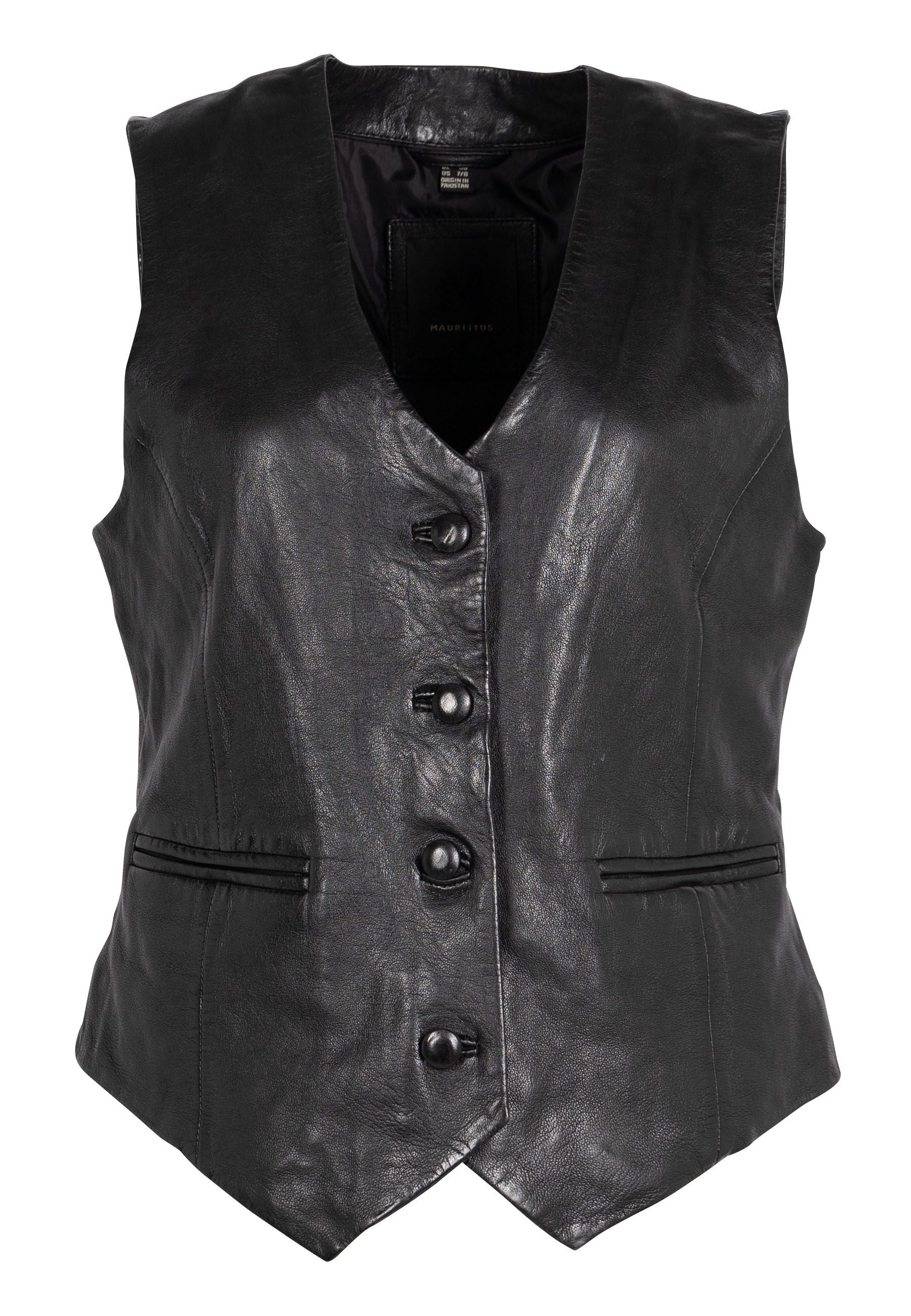 Kiralee RF Leather Vest, Black