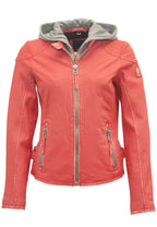 Finja RF Leather Jacket, Coral