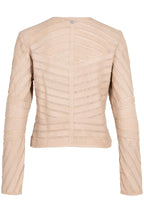 Yva RF Leather Jacket, Beige