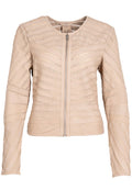 Veste en cuir Yva RF, Beige