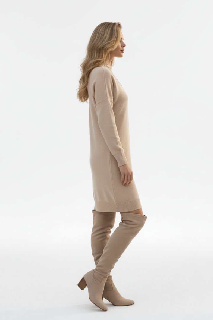 Ensemble deux pièces en maille avec haut orné