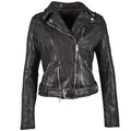 Veste en cuir Wild 2 RF, noire