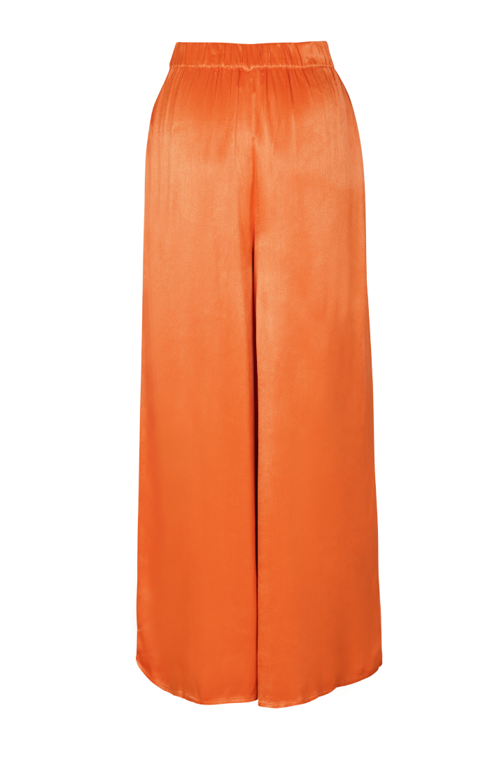 Goddess Palazzo Pant - Vegan Silk- Apricot
