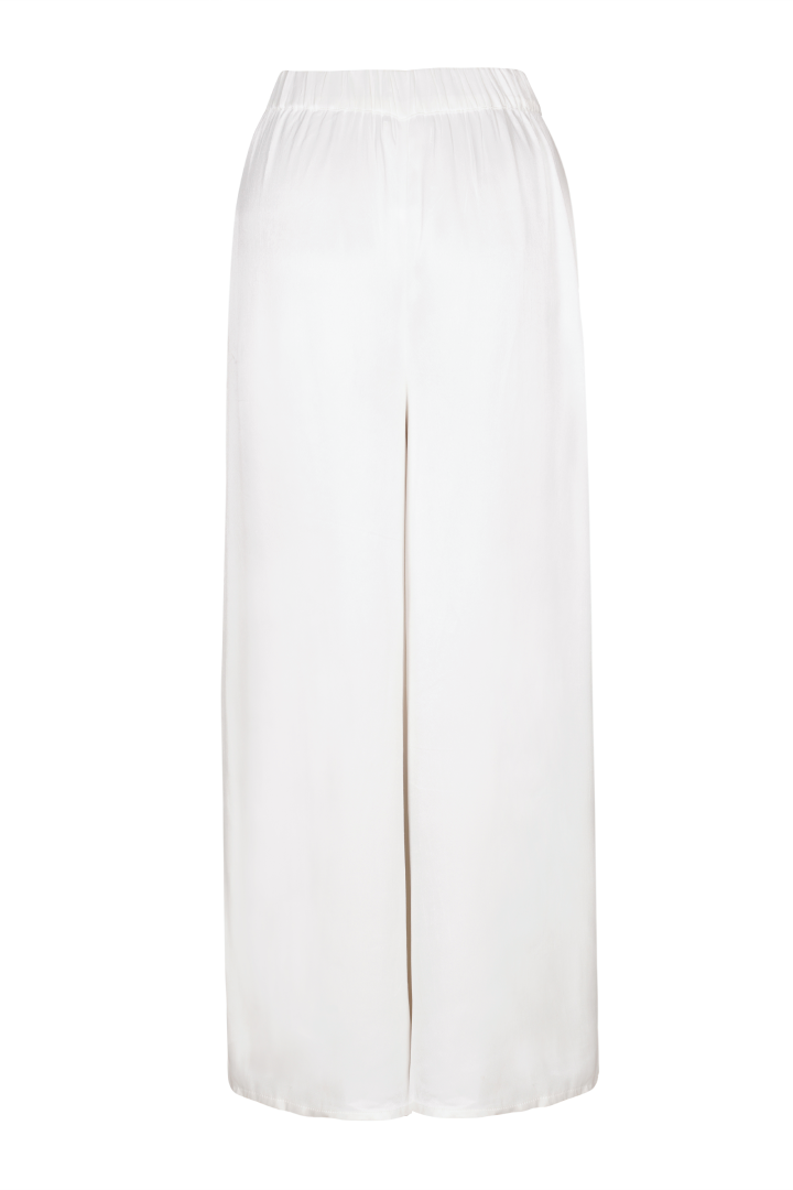 Goddess Palazzo Pant - Vegan Silk- Pearl