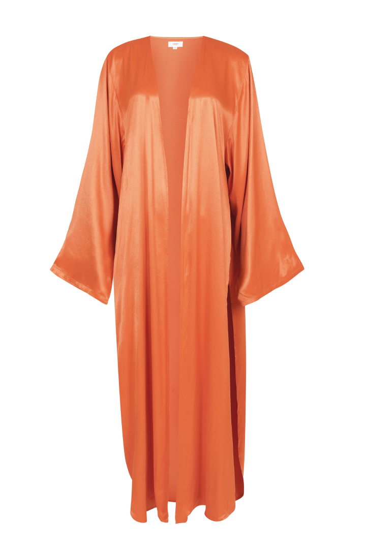 Dune Wrap Kimono  - Vegan Silk - Apricot