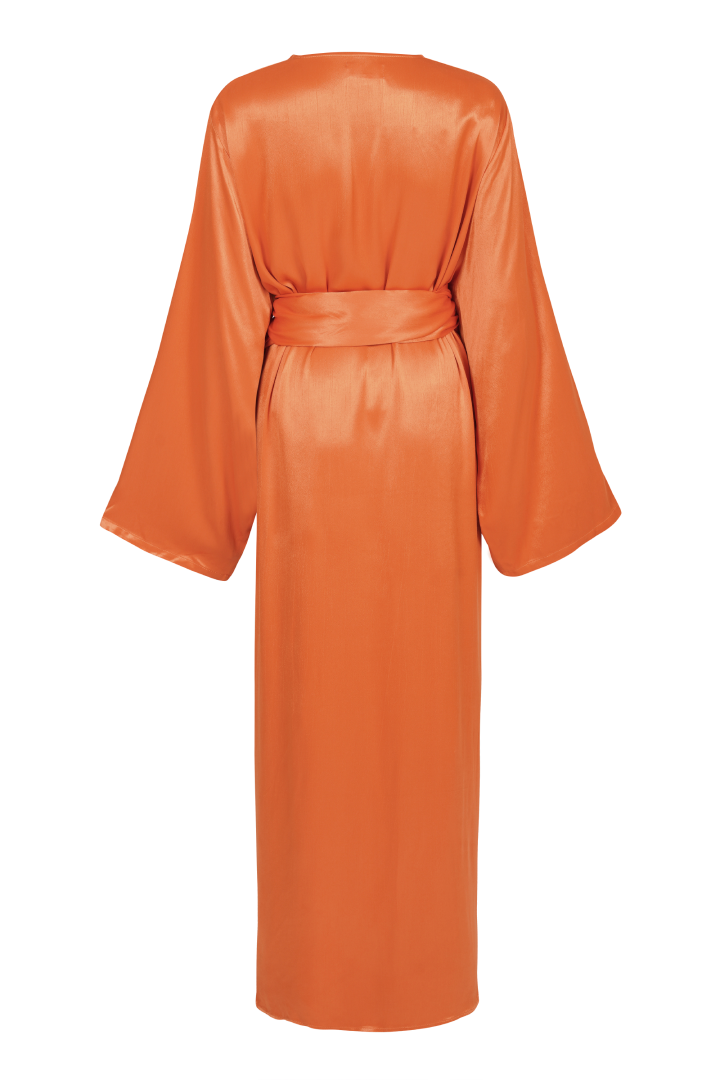 Dune Wrap Kimono  - Vegan Silk - Apricot