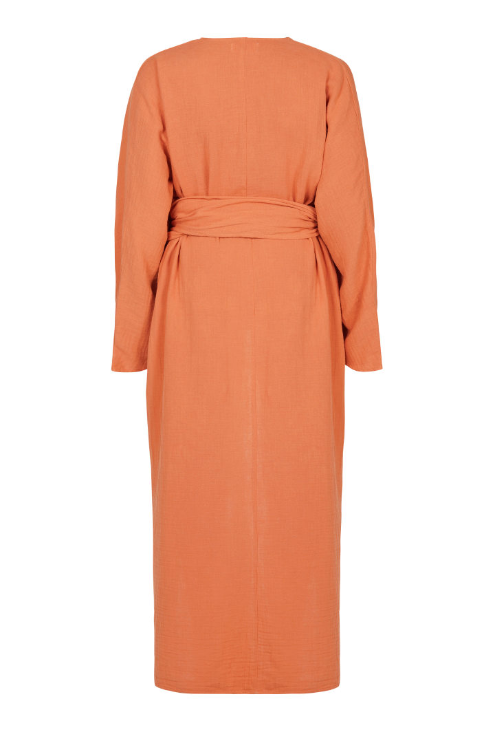 Dune Wrap Kimono - Organic Double Gauze - Apricot