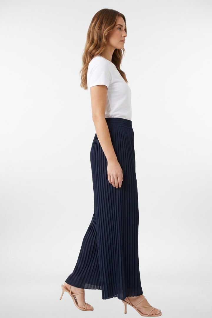 Acordeon Pleats Navy Pants