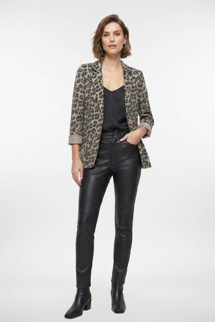 Animal Print Relaxed Blazer