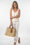 Artisan Woven Straw Tote Bag