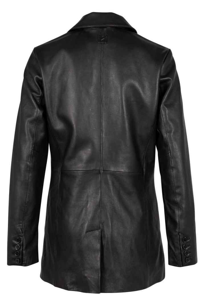 Blazer en cuir Aurela CF, noir