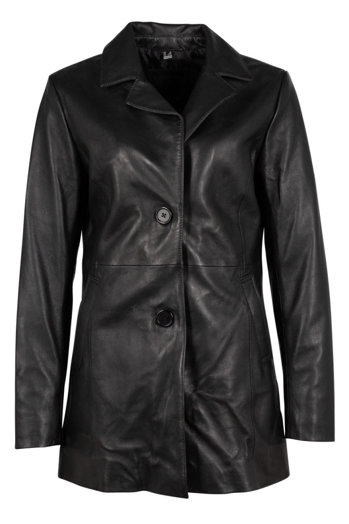 Blazer en cuir Aurela CF, noir