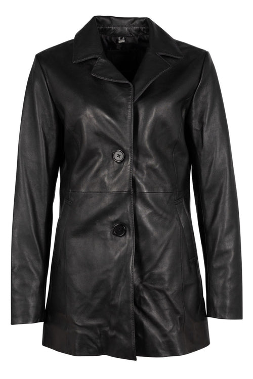 Aurela CF Leather Blazer, Black