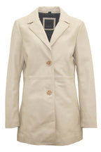 Blazer en cuir Aurela CF, Ivoire