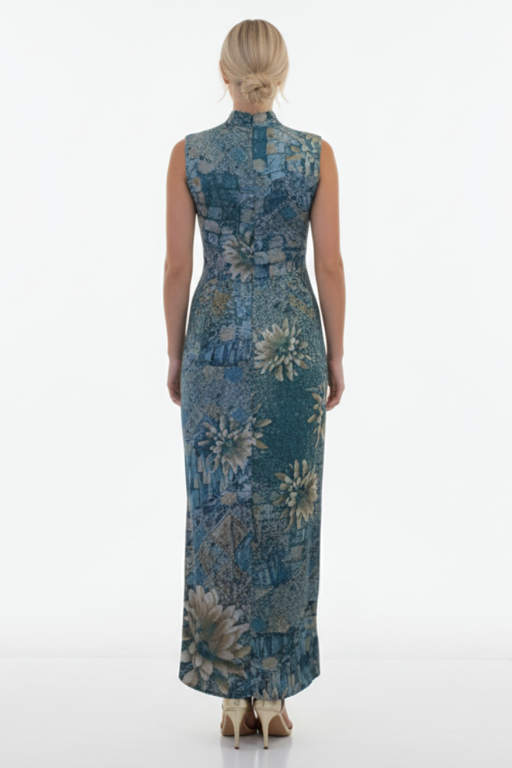 Avante-Garde Asymmetrical Dress - Teal S/M -