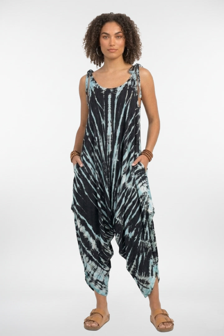 Baby Bleu Creamy Harem Jumpsuit