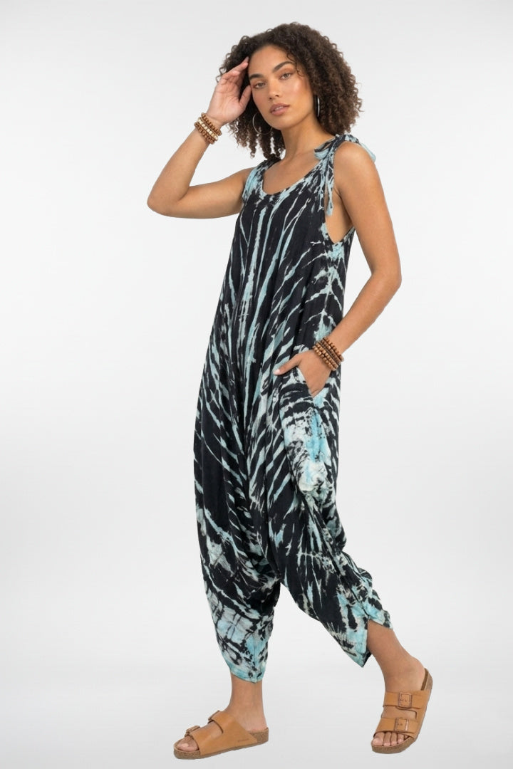 Baby Bleu Creamy Harem Jumpsuit