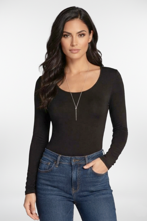 Bamboo Long Sleeve Scoop Neck Top