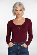 Bamboo Long Sleeve Scoop Neck Top