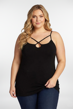 Bamboo Plus Size Side Cross Front Cami