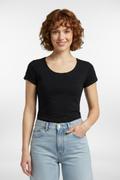 Bamboo Short Sleeve Scoop Neck Top