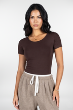 Bamboo Short Sleeve Scoop Neck Top