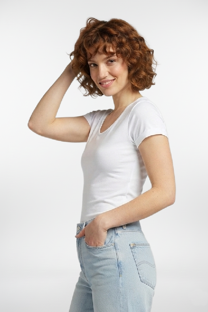 Bamboo Short Sleeve Scoop Neck Top