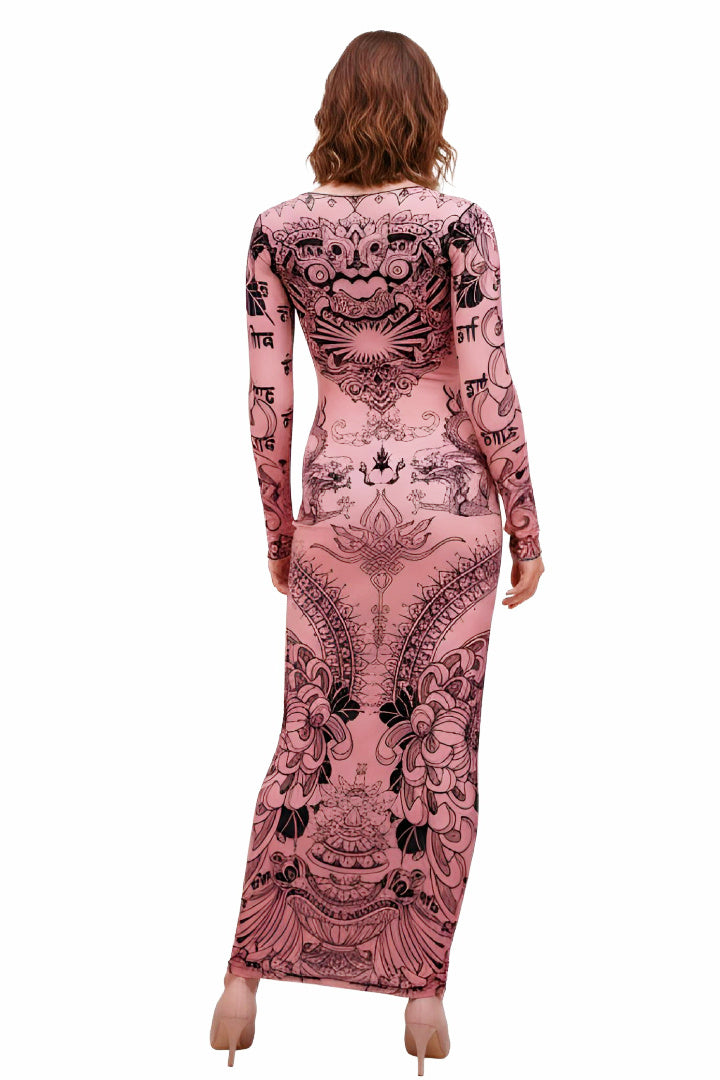 Barong Orange Maxi Dress