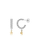 Boucles d'oreilles étoile dorée perlées