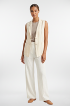 Beige Linen Vest