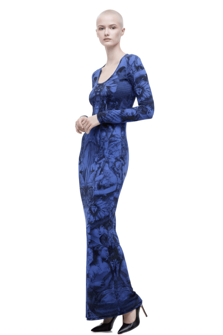 Bleu Goddess Maxi Dress