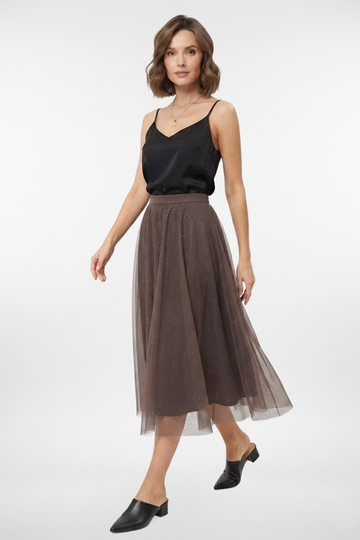 Bloom Reversible Plaid & Sparkle Tulle Skirt