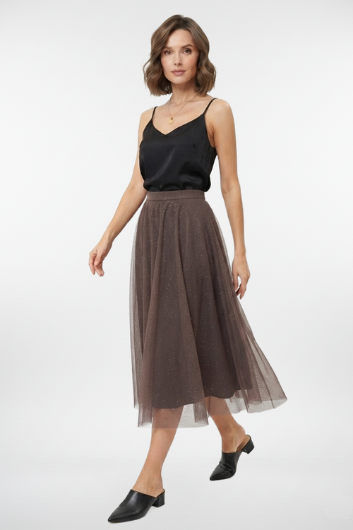 Bloom Reversible Plaid & Sparkle Tulle Skirt