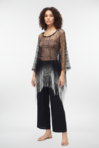 Boho Fringe Mesh Top