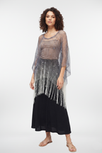 Boho Fringe Mesh Top